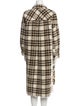 Étoile Isabel Marant Merino Wool Plaid Print Coat