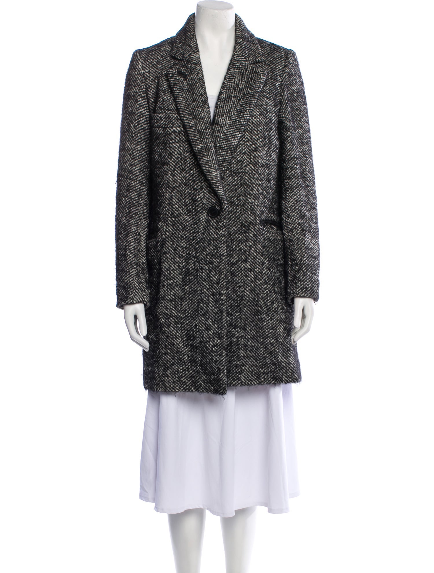 Étoile Isabel Marant Wool Tweed Pattern Peacoat