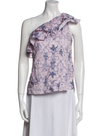 Étoile Isabel Marant Linen Floral Print Top