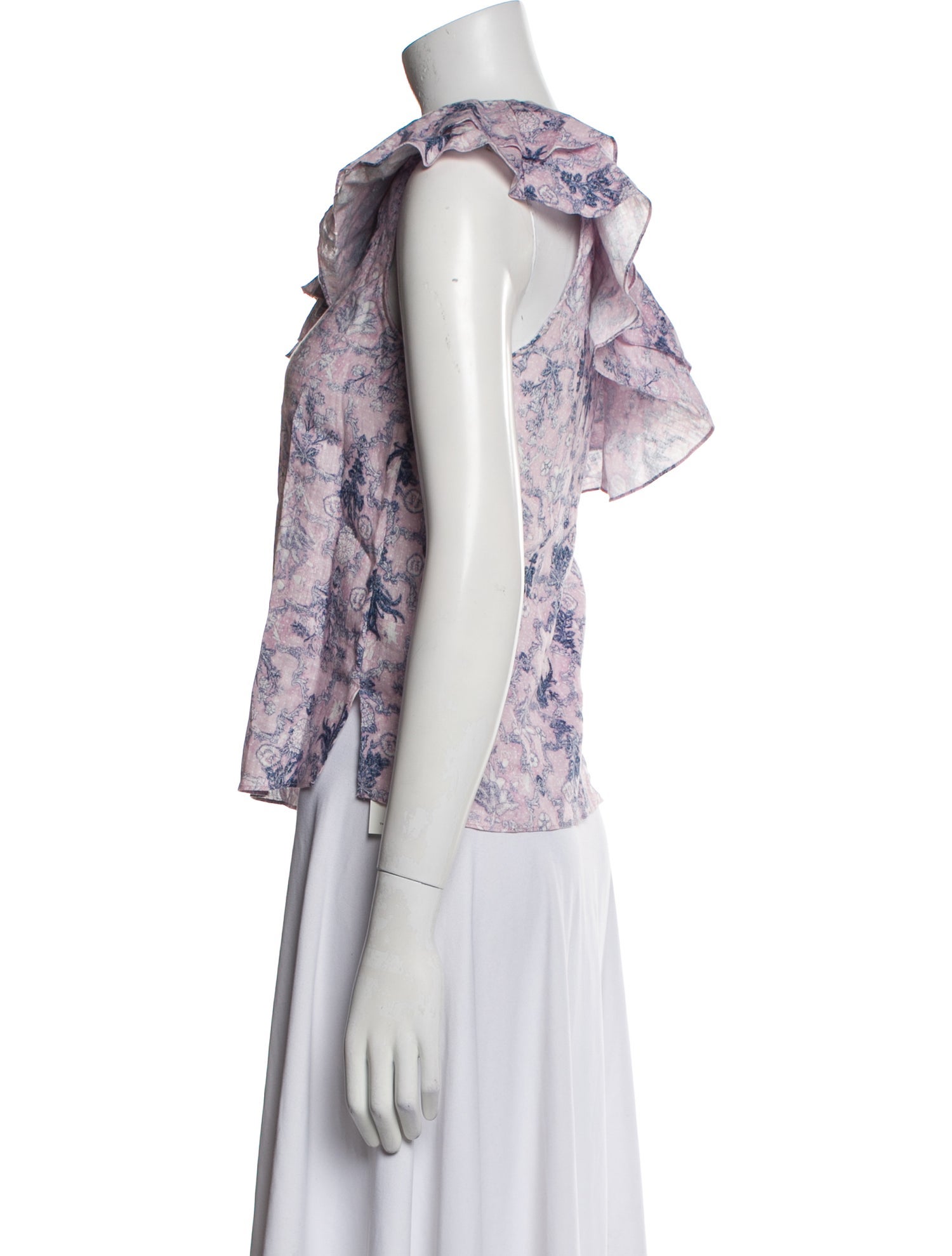 Étoile Isabel Marant Linen Floral Print Top