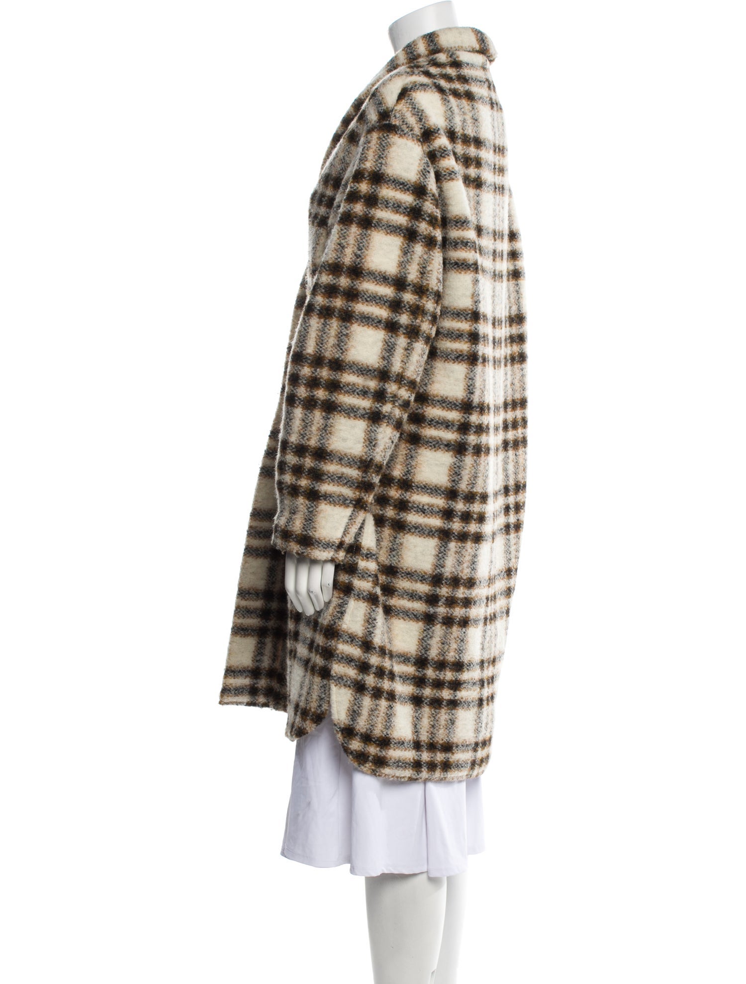 Étoile Isabel Marant Wool Plaid Print Coat