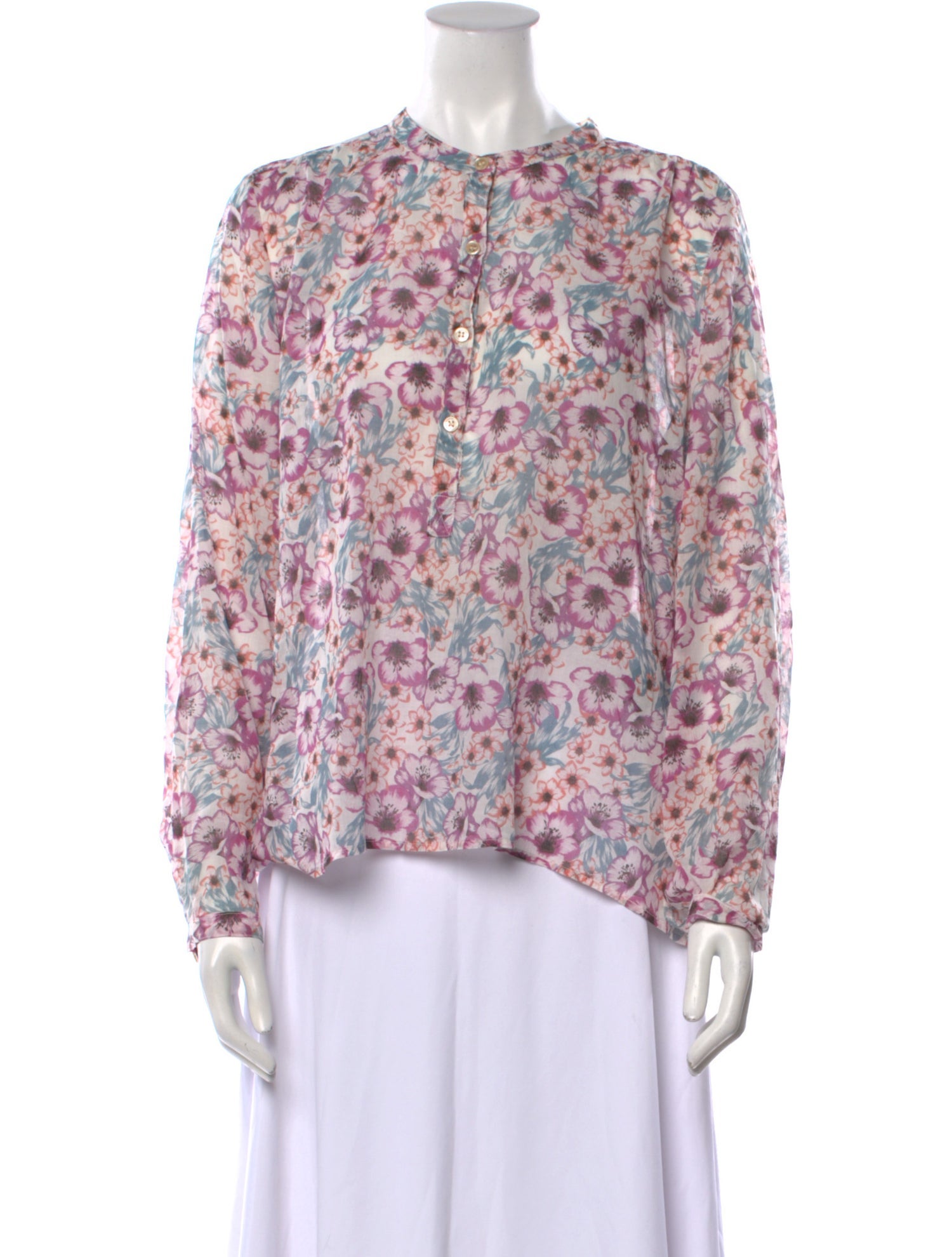 Étoile Isabel Marant Floral Print Crew Neck Blouse