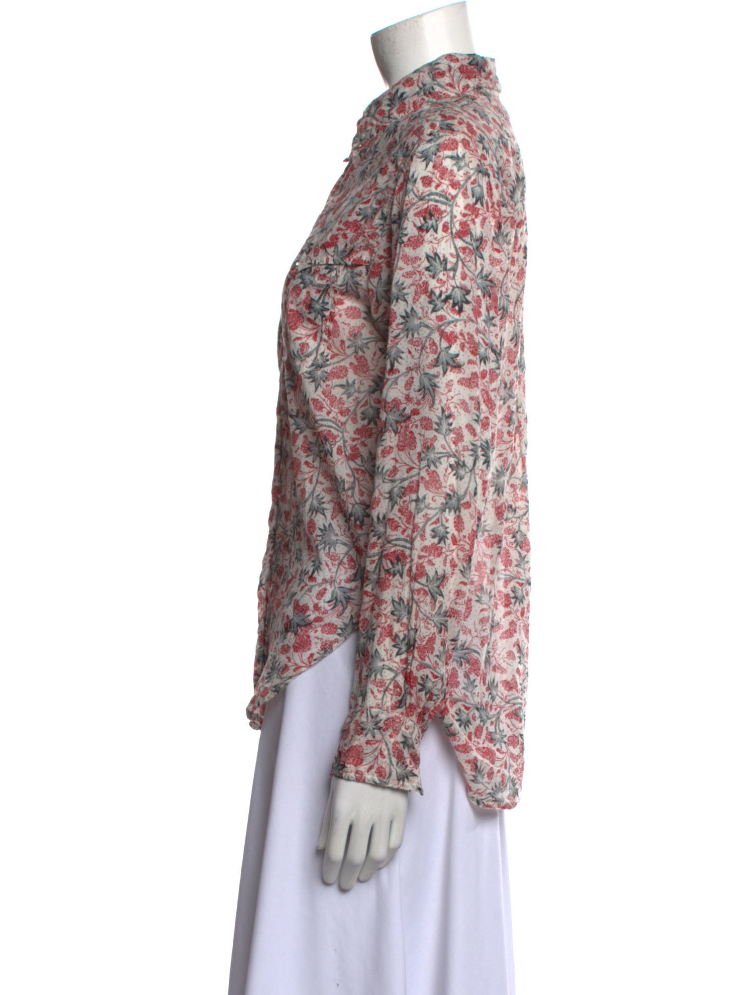 Étoile Isabel Marant Floral Print Mock Neck Blouse