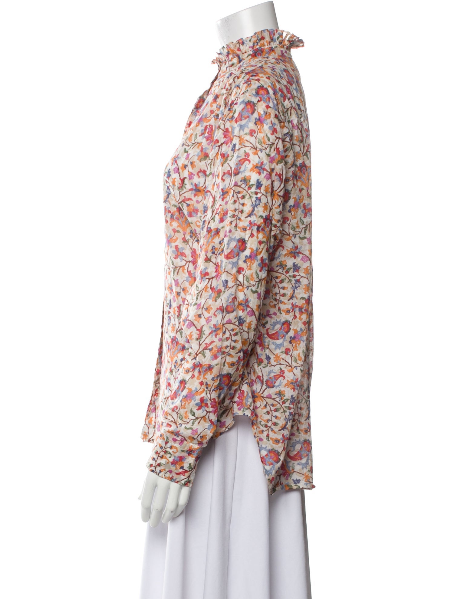 Étoile Isabel Marant Floral Print Mock Neck Blouse