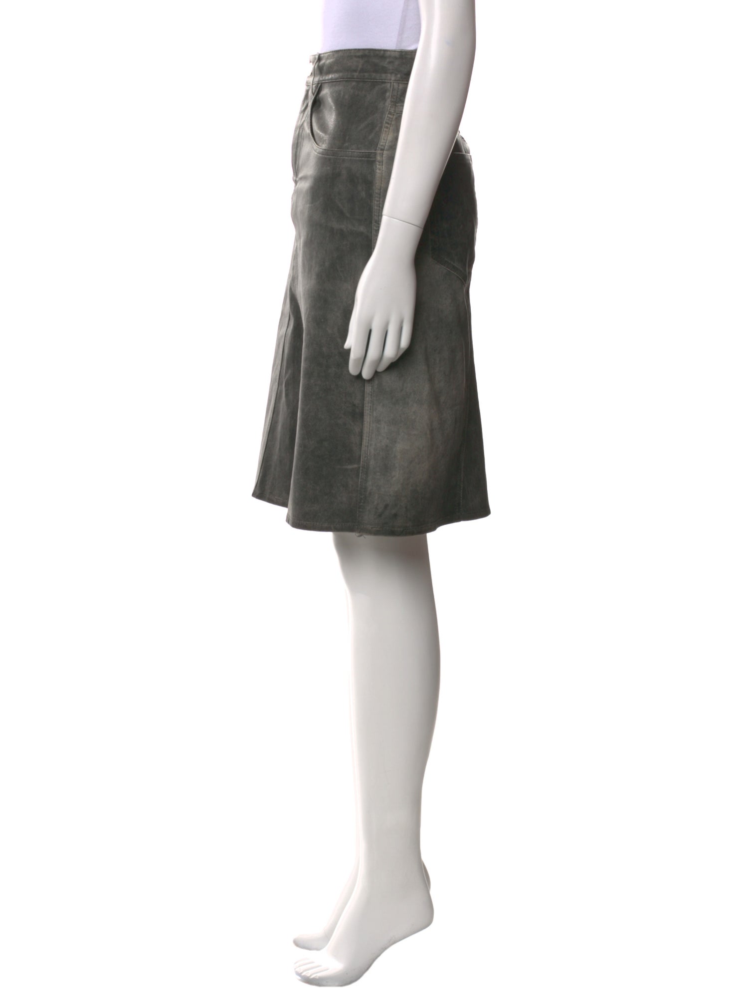 Étoile Isabel Marant Lamb Leather Knee-Length Skirt