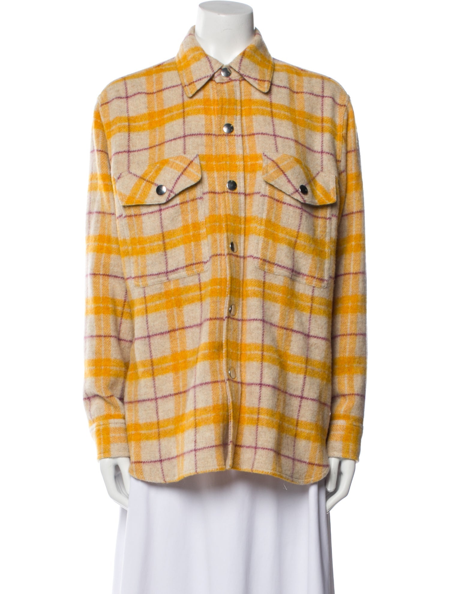 Étoile Isabel Marant Virgin Wool Plaid Print Jacket