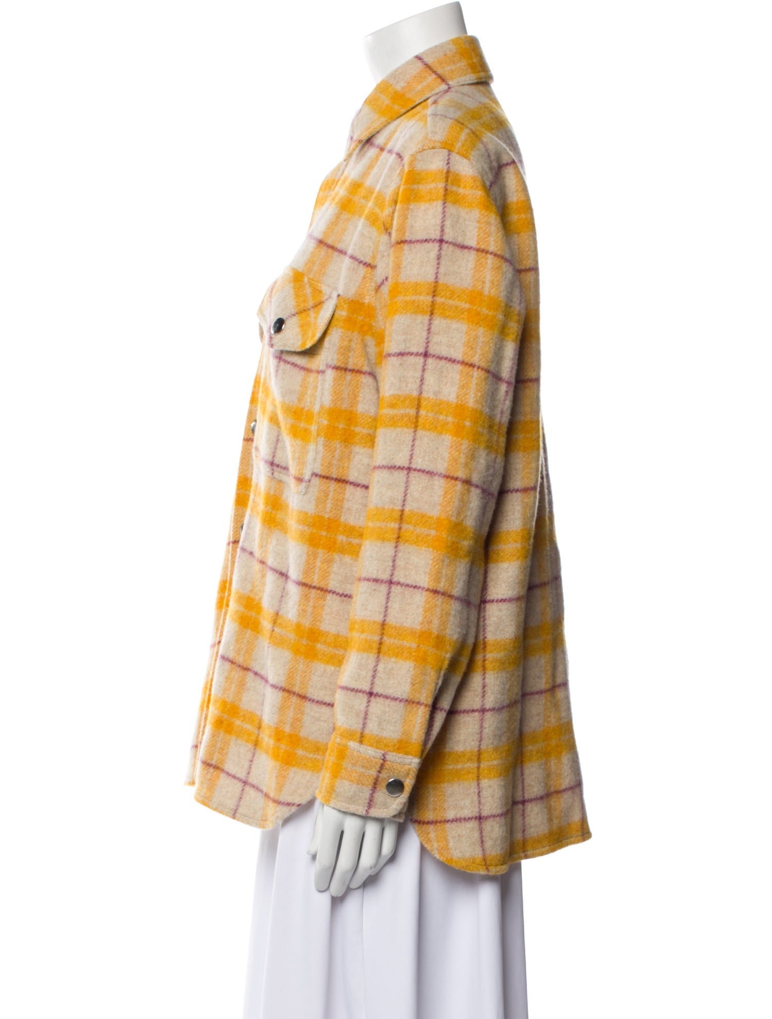 Étoile Isabel Marant Virgin Wool Plaid Print Jacket