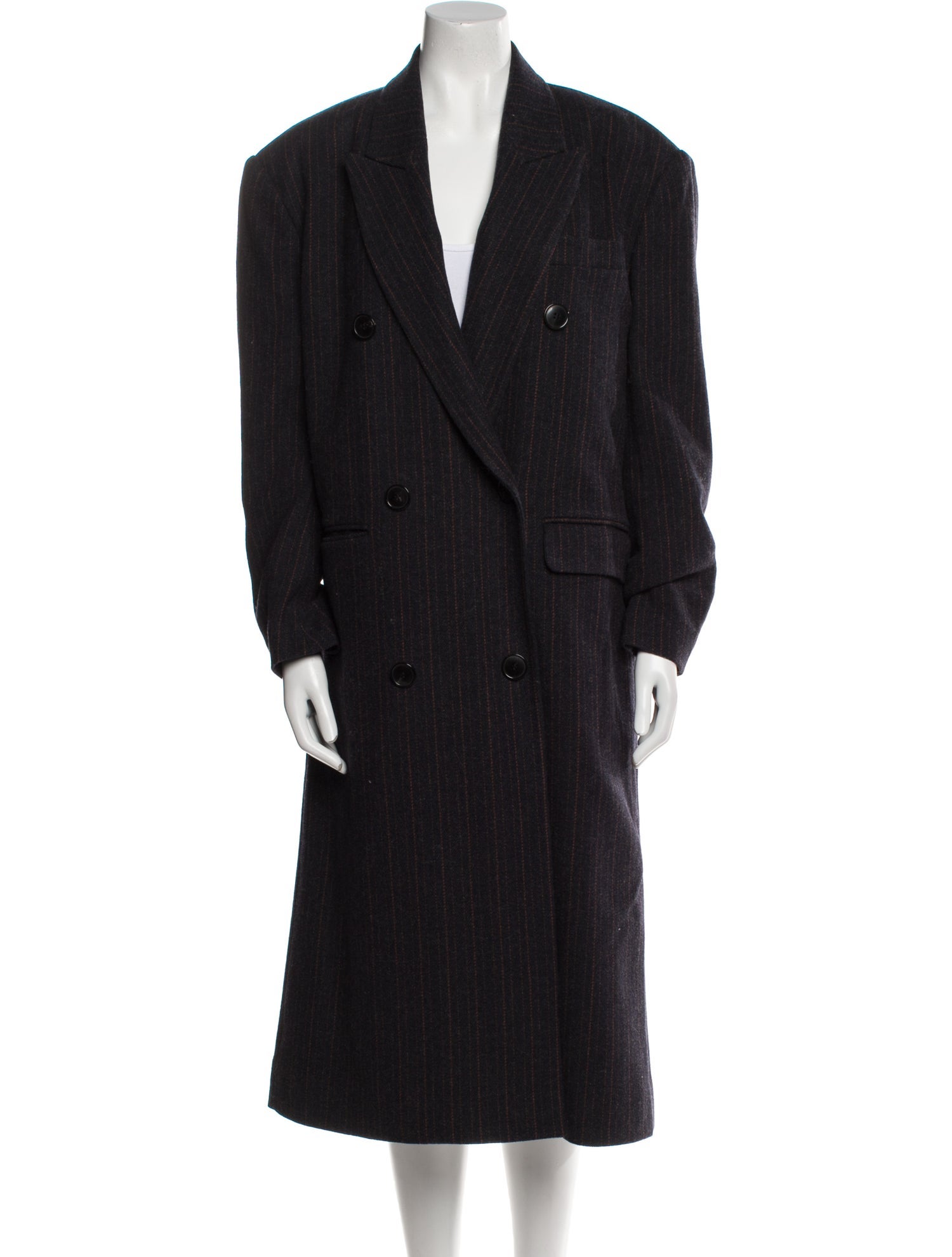 Étoile Isabel Marant Wool Striped Peacoat