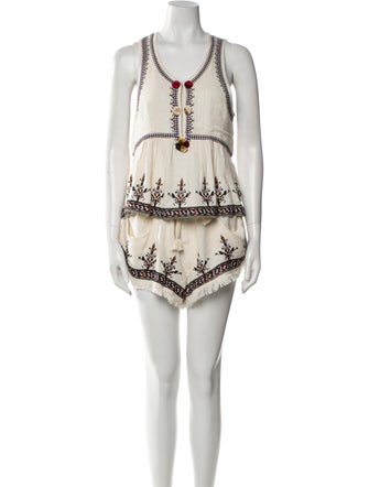 Étoile Isabel Marant Printed Embroidered Accent Pant Set