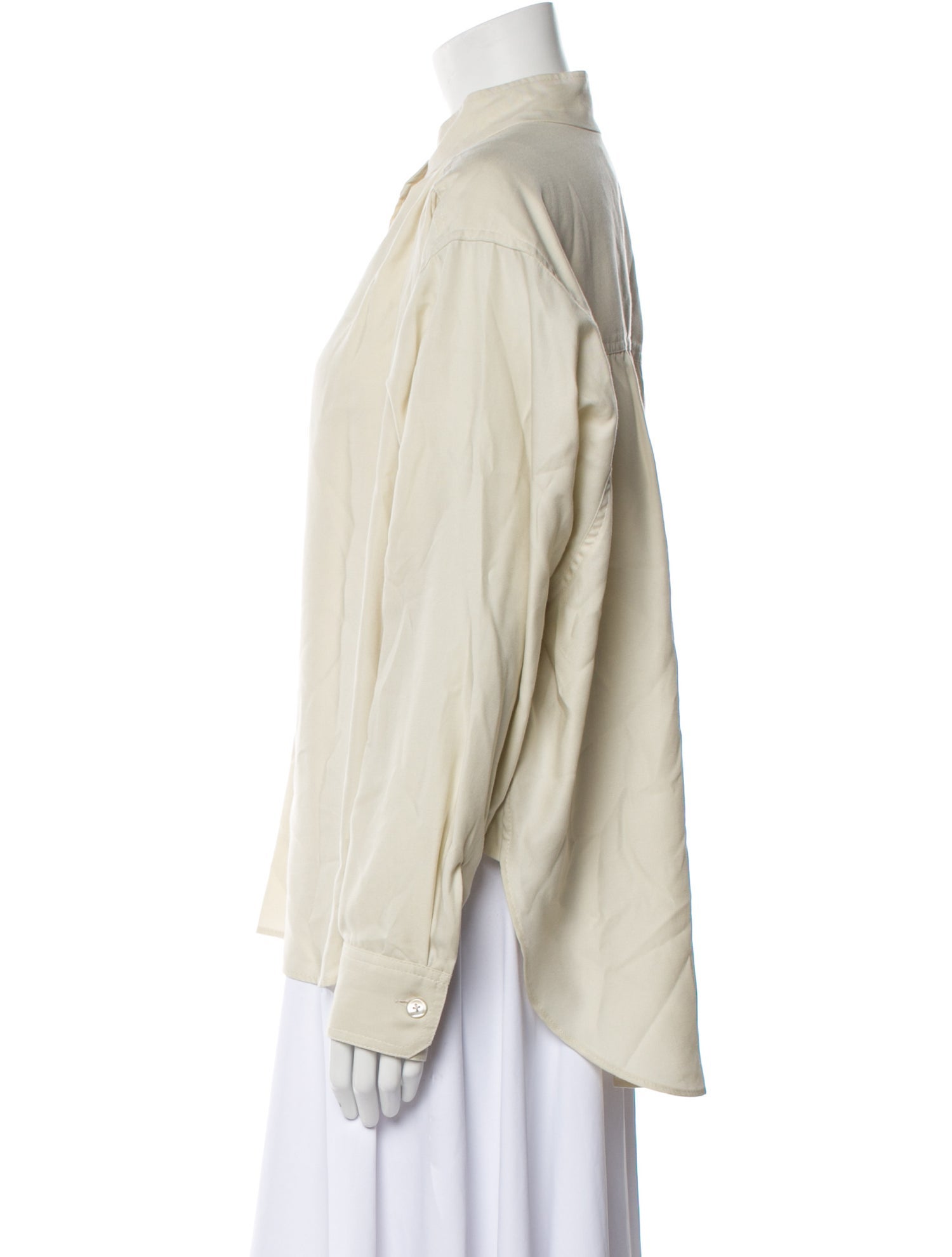 Étoile Isabel Marant Mock Neck Long Sleeve Button-Up Top