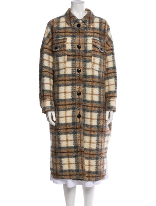 Étoile Isabel Marant Wool Plaid Print Coat