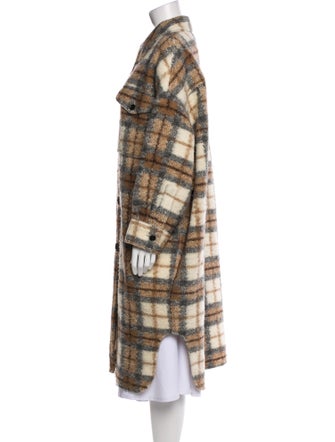 Étoile Isabel Marant Wool Plaid Print Coat