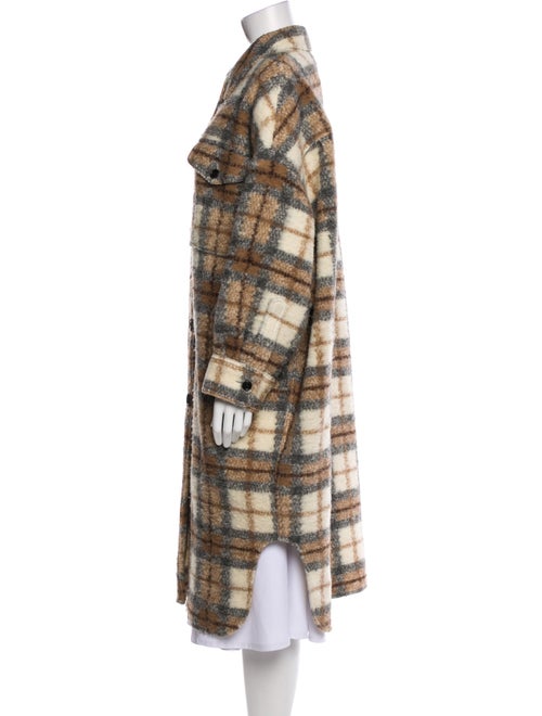 Étoile Isabel Marant Wool Plaid Print Coat