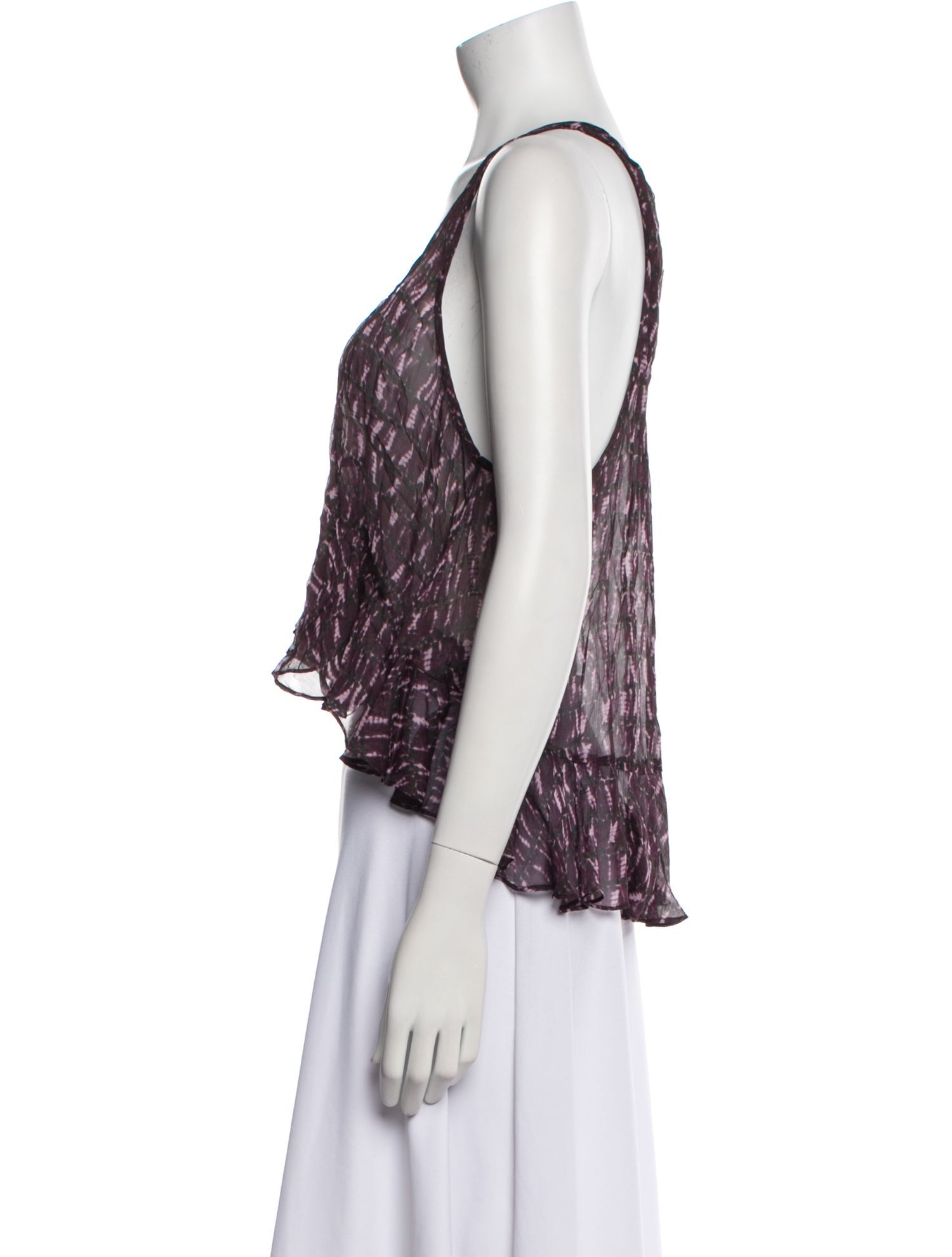 Étoile Isabel Marant Printed Scoop Neck Crop Top