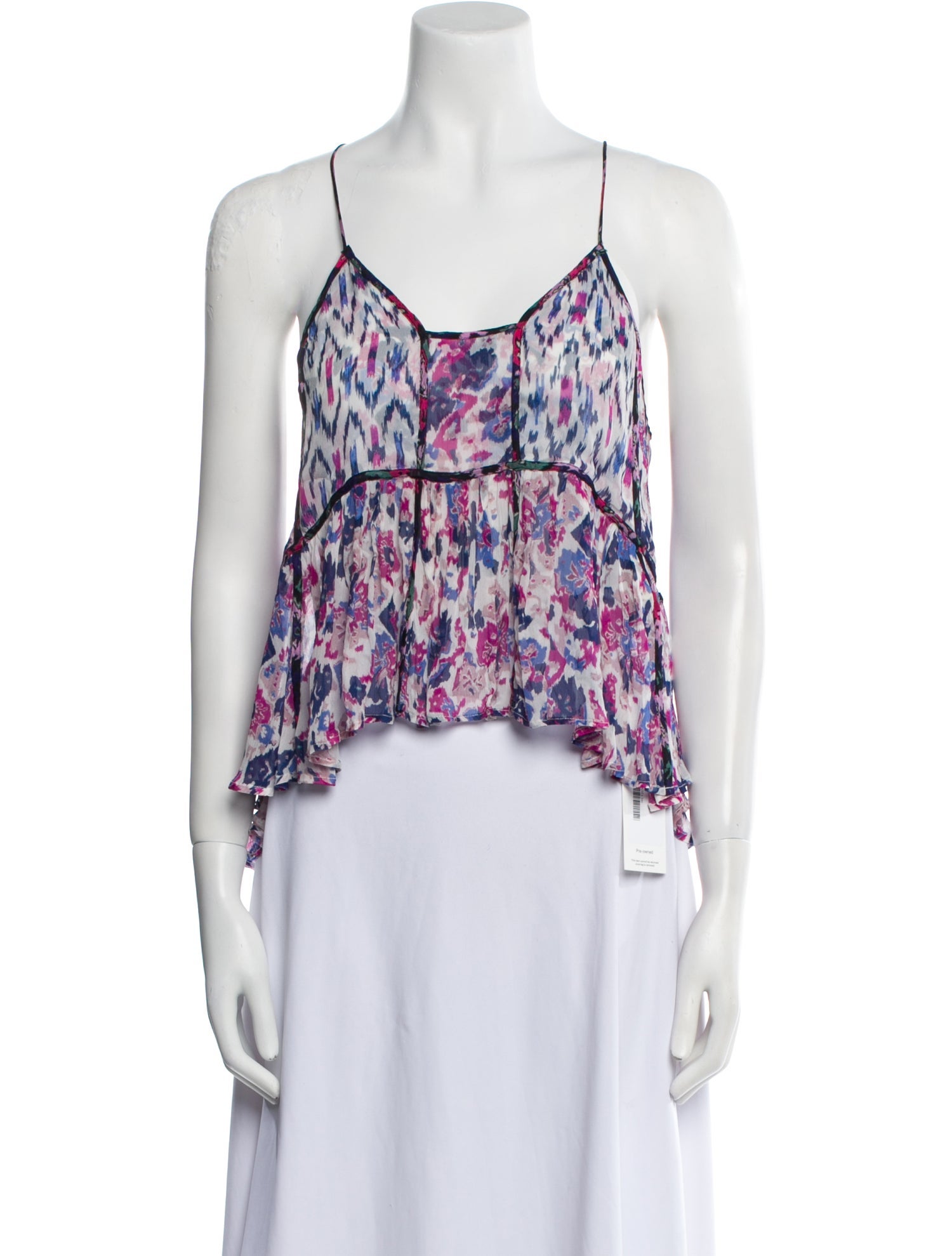 Étoile Isabel Marant Printed Square Neckline Crop Top