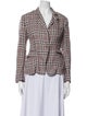 Étoile Isabel Marant Linen Plaid Print Blazer