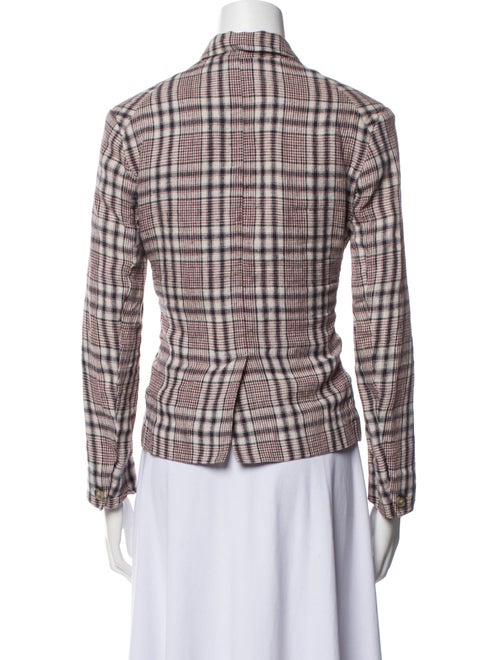 Étoile Isabel Marant Linen Plaid Print Blazer