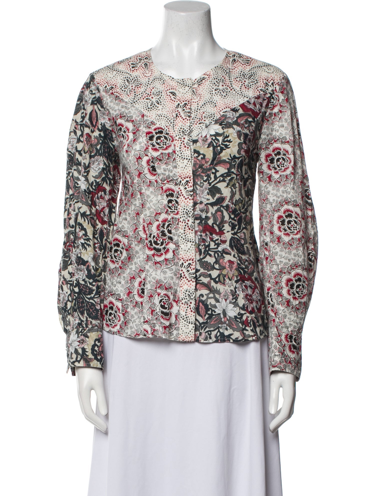 Étoile Isabel Marant Floral Print Crew Neck Blouse