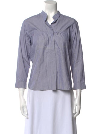 Étoile Isabel Marant V-Neck Three-Quarter Sleeve Button-Up Top