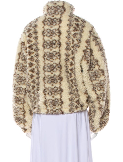 Étoile Isabel Marant Animal Print Faux Fur Jacket