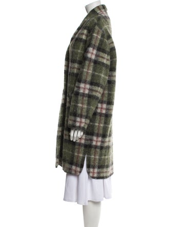 Étoile Isabel Marant Wool Plaid Print Peacoat