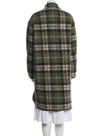 Étoile Isabel Marant Wool Plaid Print Peacoat