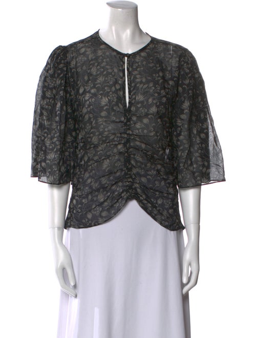 Étoile Isabel Marant Printed Crew Neck Blouse