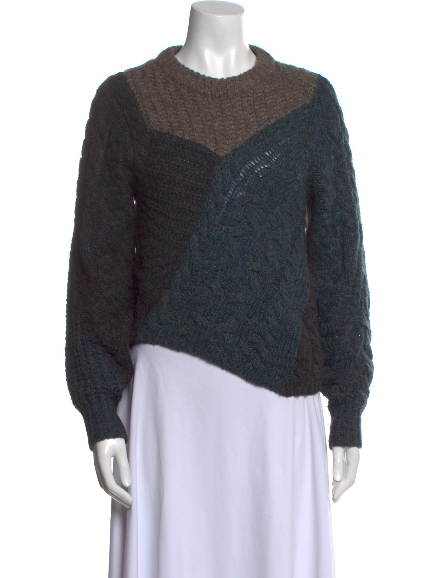 Étoile Isabel Marant Colorblock Pattern Mock Neck Sweater