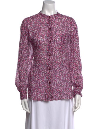 Étoile Isabel Marant Printed Mock Neck Blouse