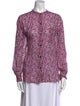 Étoile Isabel Marant Printed Mock Neck Blouse