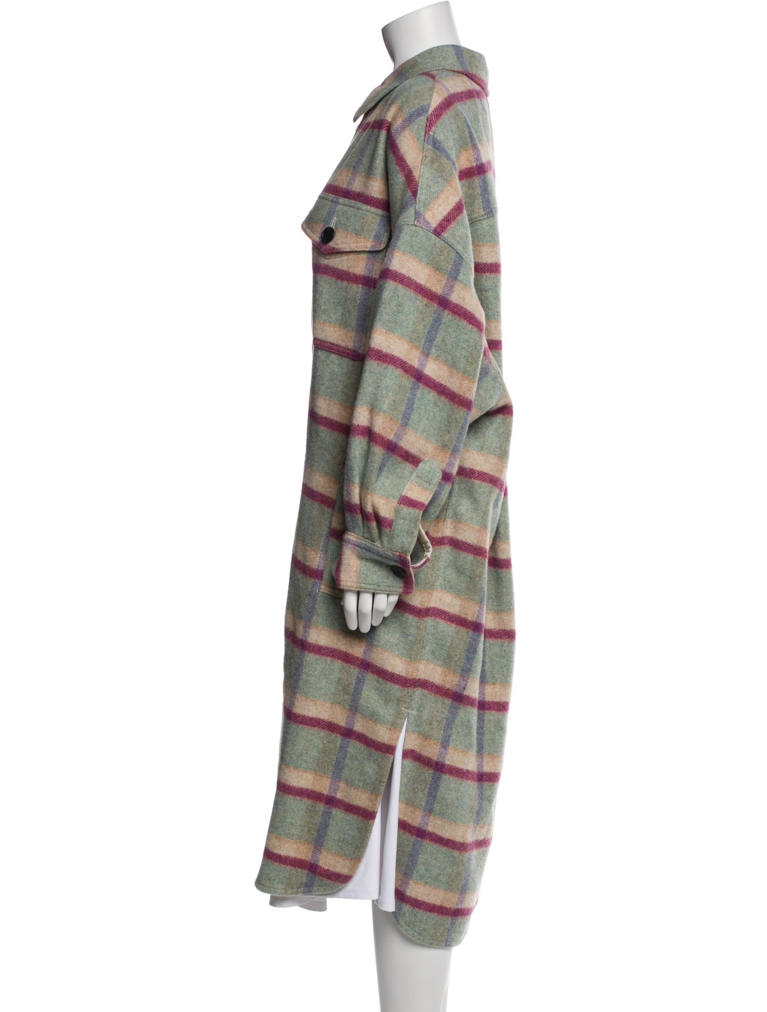Étoile Isabel Marant Wool Plaid Print Coat w/ Tags