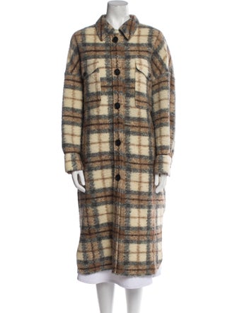 Étoile Isabel Marant Wool Plaid Print Coat