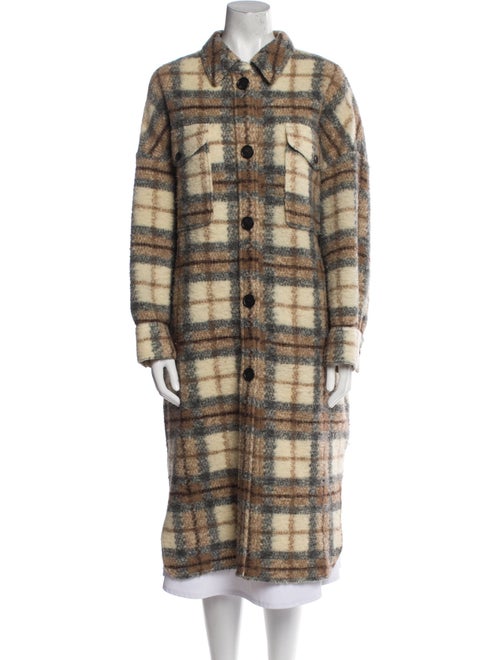 Étoile Isabel Marant Wool Plaid Print Coat