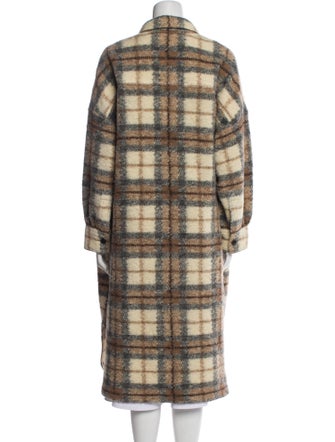 Étoile Isabel Marant Wool Plaid Print Coat