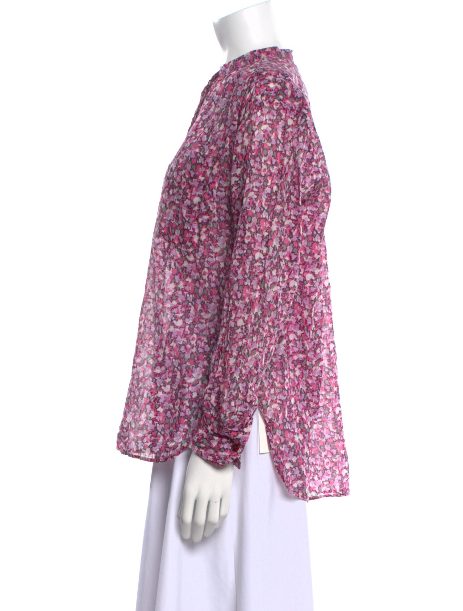 Étoile Isabel Marant Floral Print Mock Neck Blouse