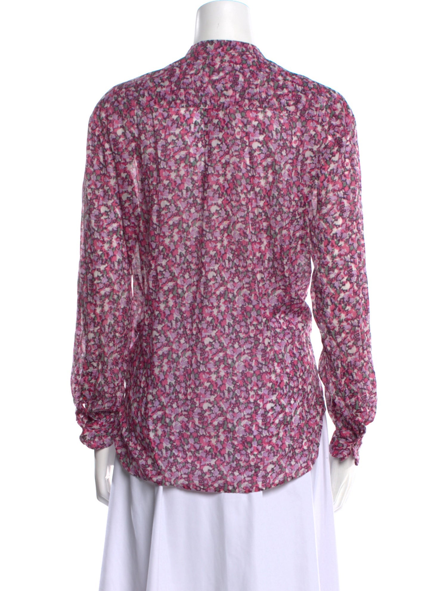 Étoile Isabel Marant Floral Print Mock Neck Blouse
