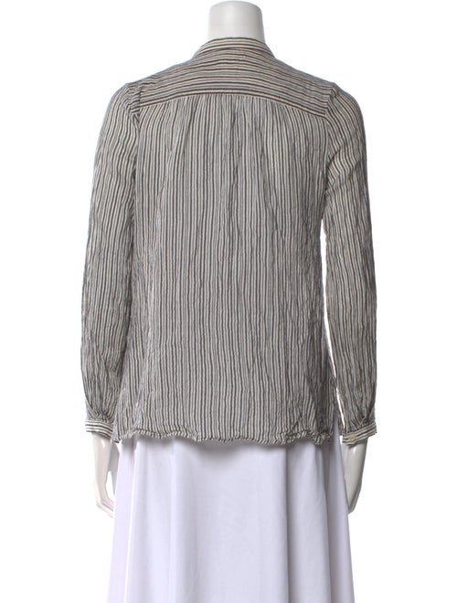 Étoile Isabel Marant Striped Mock Neck Button-Up Top