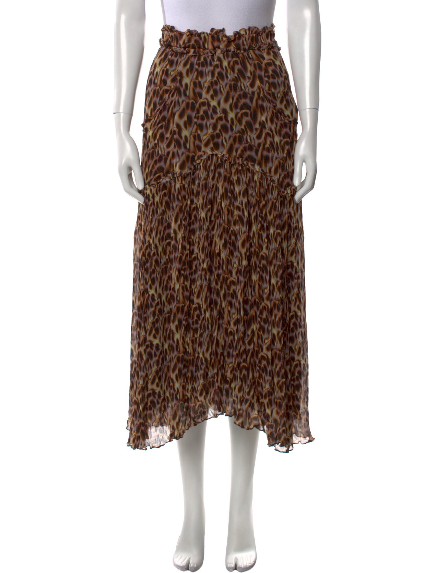 Étoile Isabel Marant Animal Print Midi Length Skirt