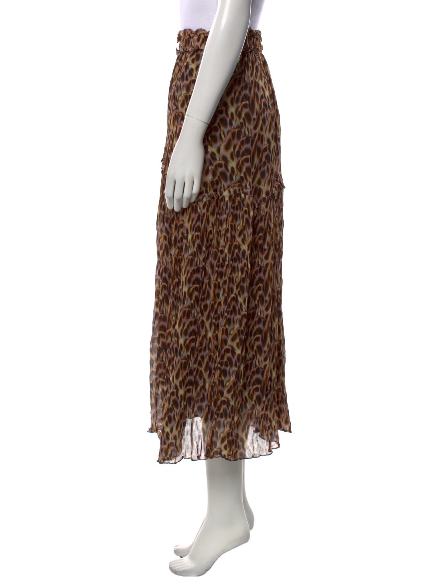 Étoile Isabel Marant Animal Print Midi Length Skirt