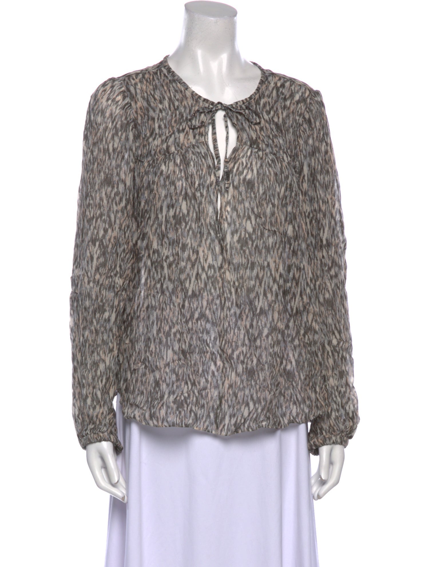 Étoile Isabel Marant Printed Tie Neck Blouse