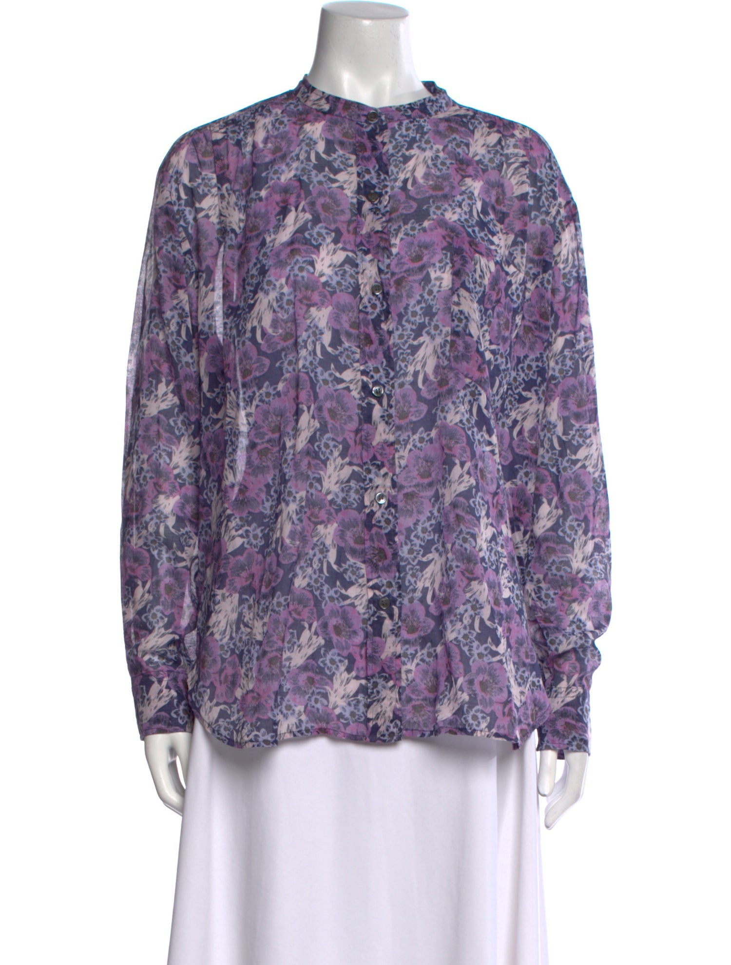 Étoile Isabel Marant Floral Print Mock Neck Blouse