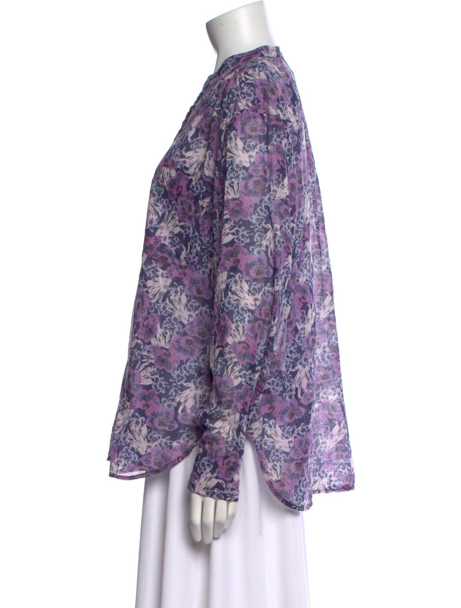 Étoile Isabel Marant Floral Print Mock Neck Blouse