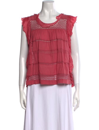 Étoile Isabel Marant Scoop Neck Short Sleeve Top