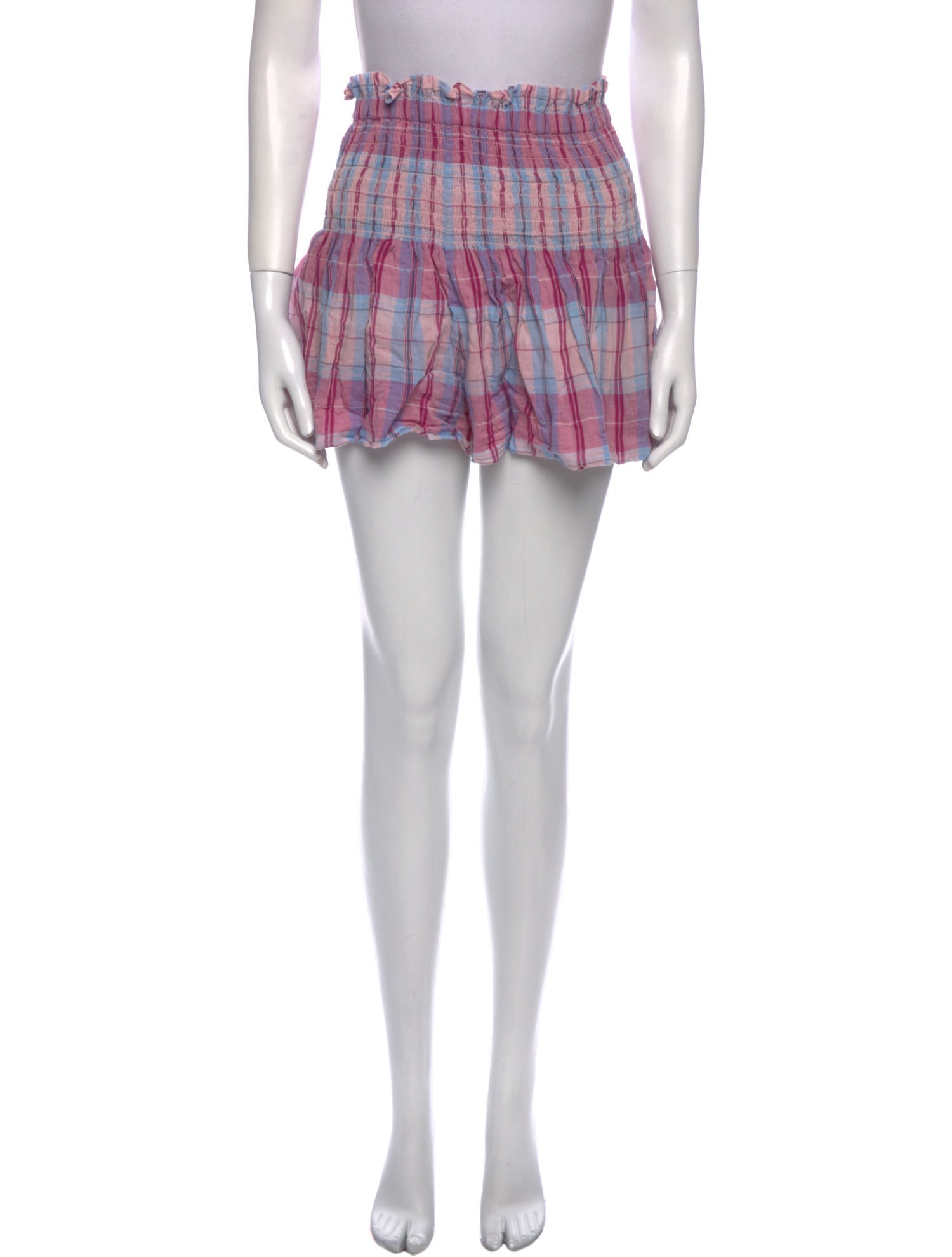 Étoile Isabel Marant Plaid Print Mini Shorts