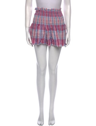 Étoile Isabel Marant Plaid Print Mini Shorts