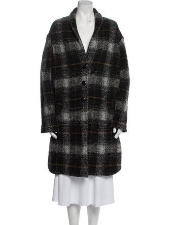 Étoile Isabel Marant Wool Plaid Print Coat