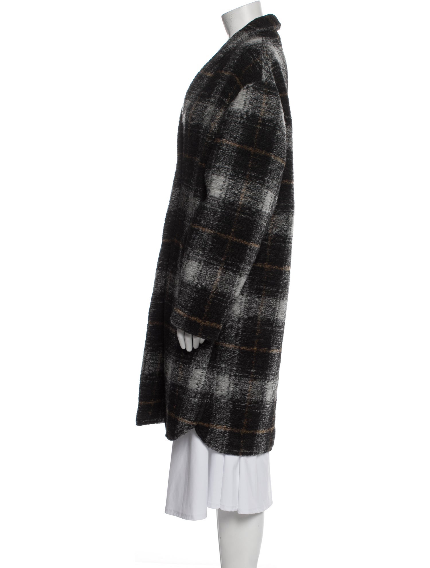 Étoile Isabel Marant Wool Plaid Print Coat