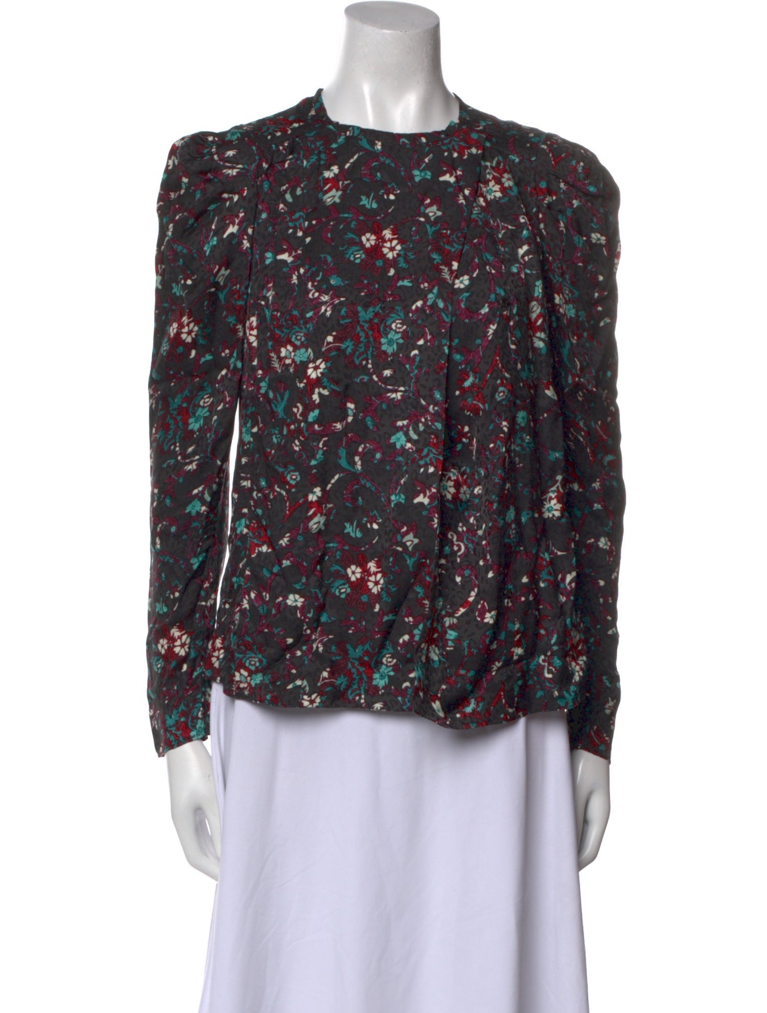Étoile Isabel Marant Floral Print Crew Neck Blouse