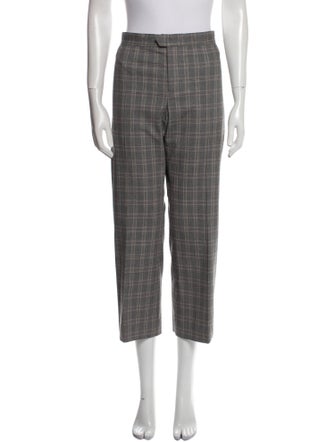 Étoile Isabel Marant Plaid Print Straight Leg Pants