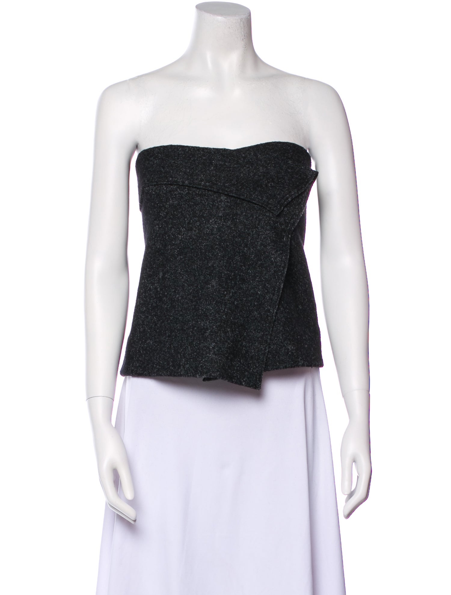 Étoile Isabel Marant Virgin Wool Strapless Crop Top